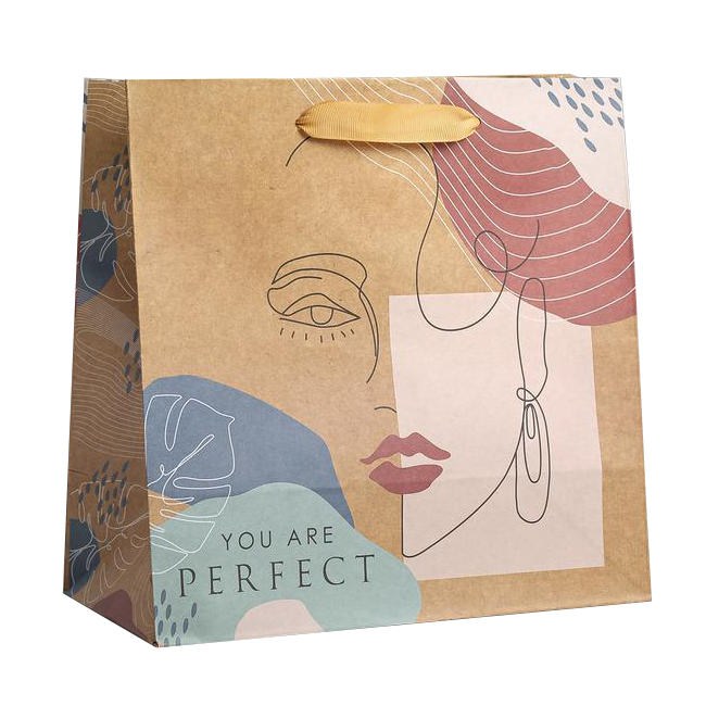 Купить Подарочная упаковка Пакет крафтовый квадратный You are Perfect 22 × 22 × 11 см (Подарочная упаковка, Пакеты)