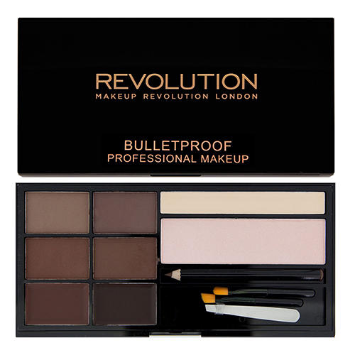 Палетка теней для бровей Ultra Brow Palette, Medium to Dark (Makeup Revolution, Брови)