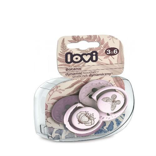 

Lovi Пустышка Lovi динамическая силикон Botanic для девочки 3-6 мес 2шт (Lovi, Пустышки), Пустышки