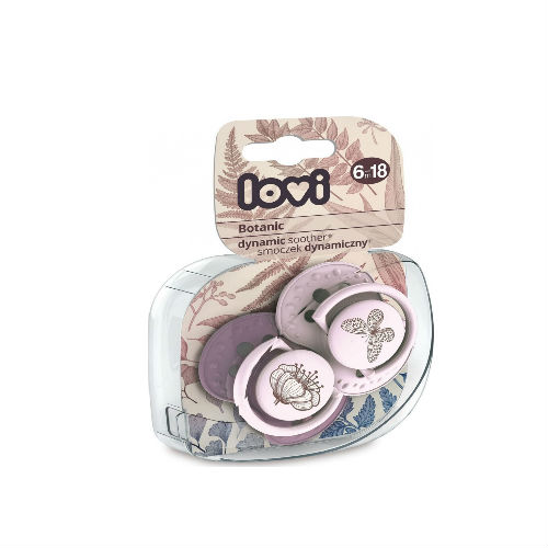 

Lovi Пустышка Lovi динамическая силикон Botanic для девочки 6-18 мес 2 шт (Lovi, Пустышки), Пустышки