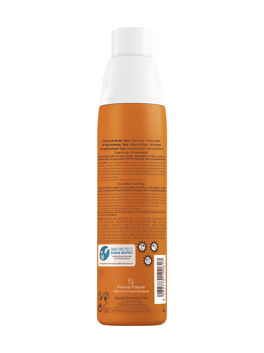 Авен Солнцезащитный спрей для чувствительной кожи SPF 50+, 200 мл (Avene, Suncare) Авен Солнцезащитный спрей для чувствительной кожи SPF 50+, 200 мл (Avene, Suncare) фото 3