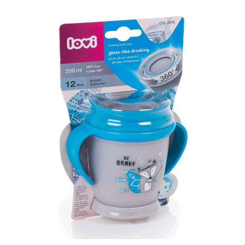 

Lovi Поильник Lovi 360°, 250 мл, 12м+, Indian Summer, для мальчика (Lovi, Детская посуда), Детская посуда