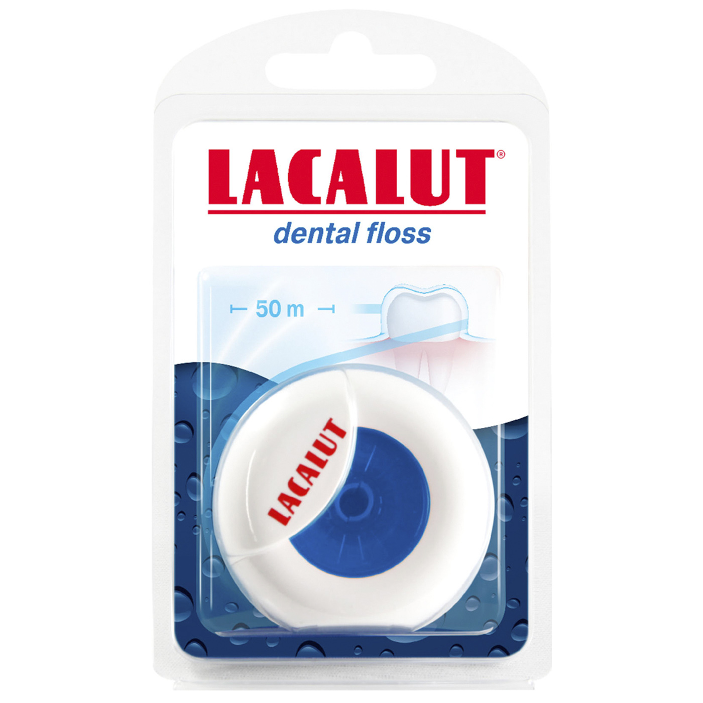 Lacalut Зубная нить Дентал 50 м (Lacalut, Интердентал) 5 рулонов 50 м зубная нить для гигиены полости рта зубная нить для чистки зубная нить с мятным вкусом зубная нить из нейлоновой проволоки р