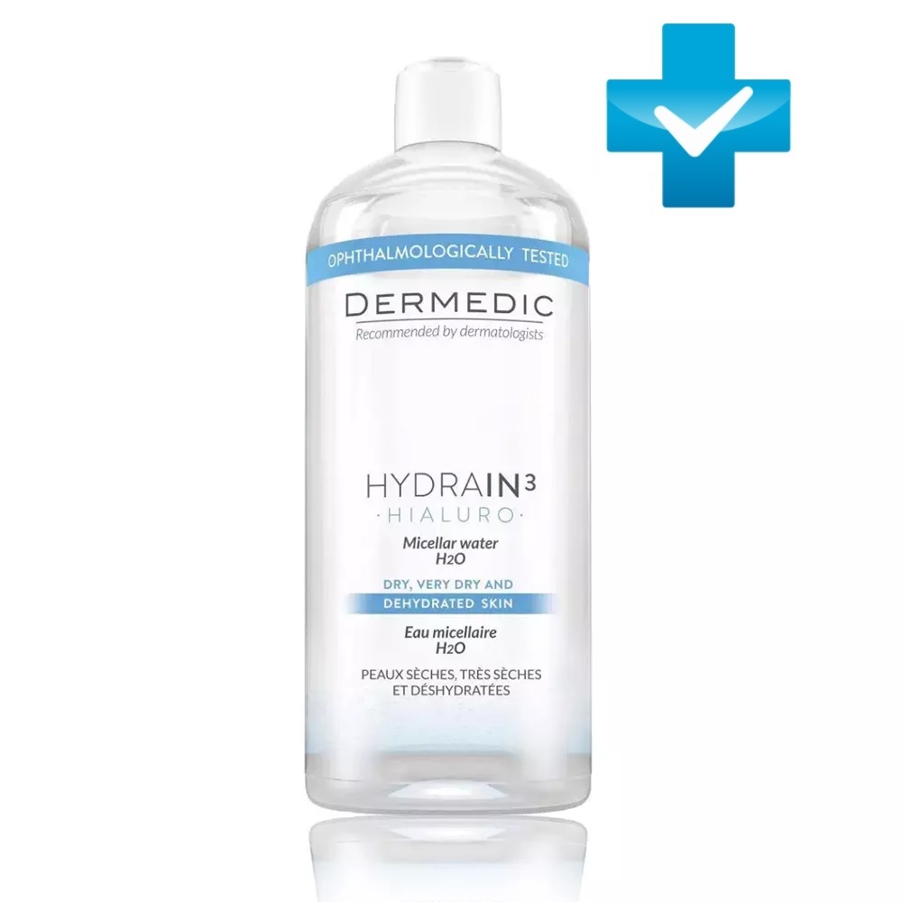Дермедик Гидреин 3 Гиалуро Мицеллярная вода H2O 500 мл (Dermedic, Hydrain3) фото 0