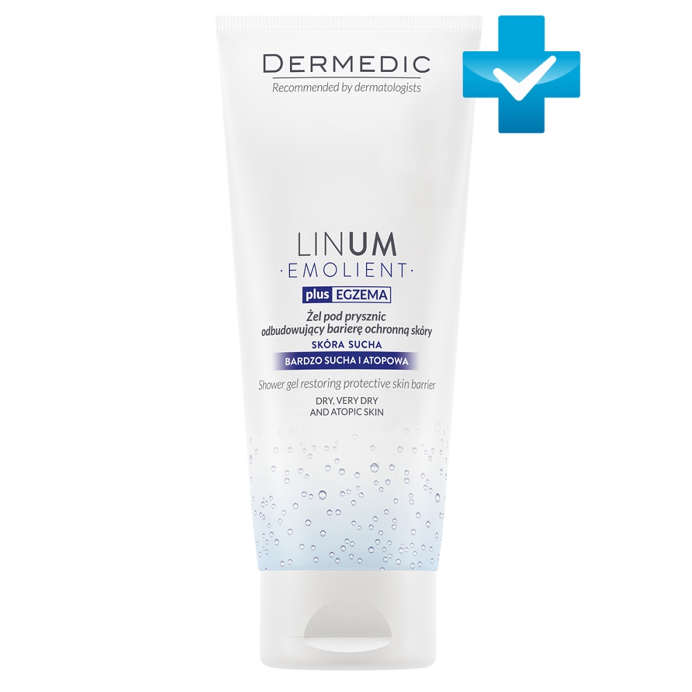 Дермедик Очищающий гель для сухой и атопичной кожи тела Эмолиент Линум, 200 мл (Dermedic, Linum Emolient) фото 0