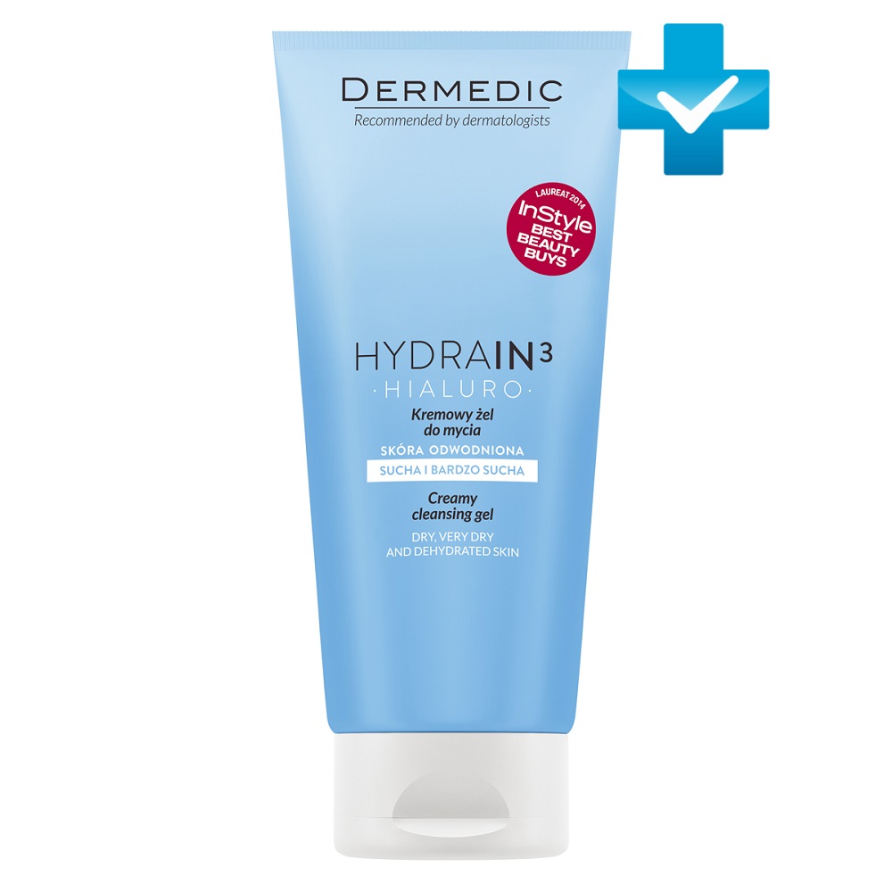 Dermedic Гель-крем для умывания Гидреин 3 Гиалуро Creamy Cleansing Gel, 200 мл (Dermedic, Hydrain3) крем для умывания для очень сухой кожи