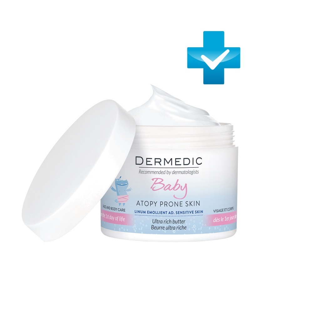 Dermedic Интенсивное липидовосполняющее масло для детей с 1 дня жизни Baby Atopy Prone Skin Ultra rich butter, 225 г (Dermedic, Linum emolient Baby)