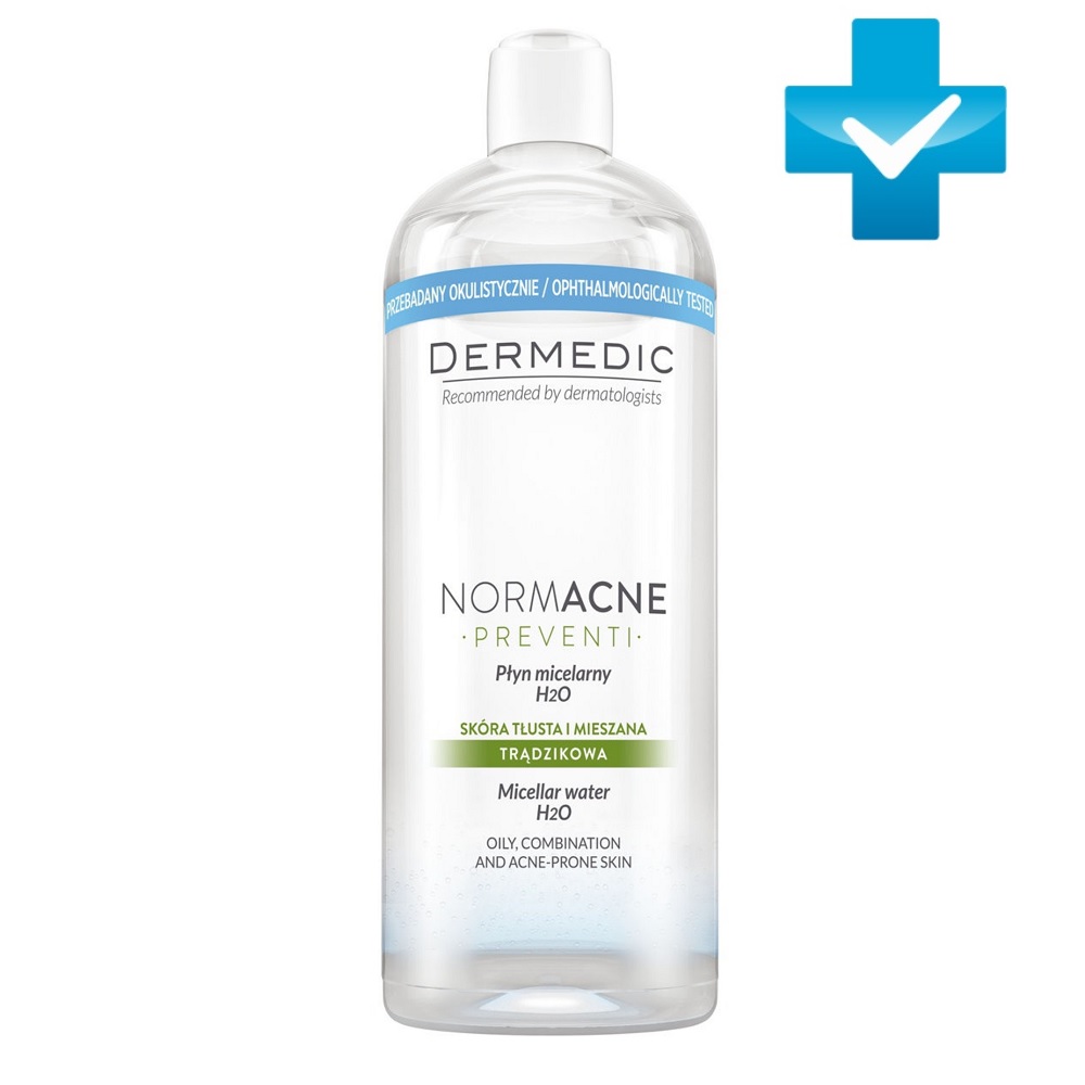 Дермедик Нормакне Мицеллярная вода H2O для жирной кожи, 500 мл (Dermedic, Normacne) фото 0