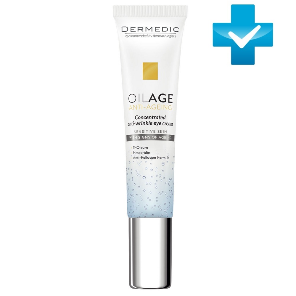 Дермедик Концентрированный крем против морщин для кожи вокруг глаз Concentrated anti-wrinkle Eye Cream, 15 гр (Dermedic, Oilage) фото 0