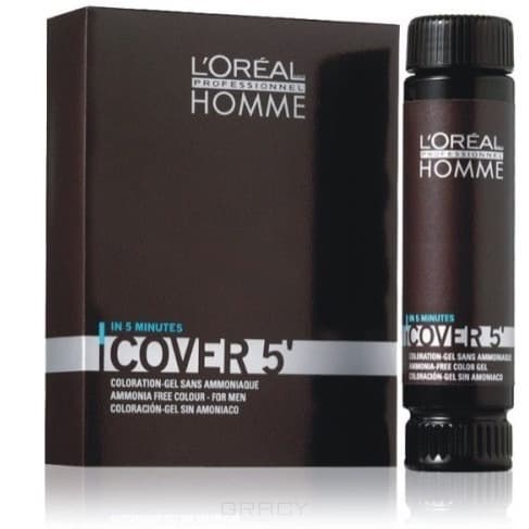 Loreal Professionnel Тонирующий гель Homme Cover 5, 3 х 50 мл (Loreal Professionnel, Окрашивание)