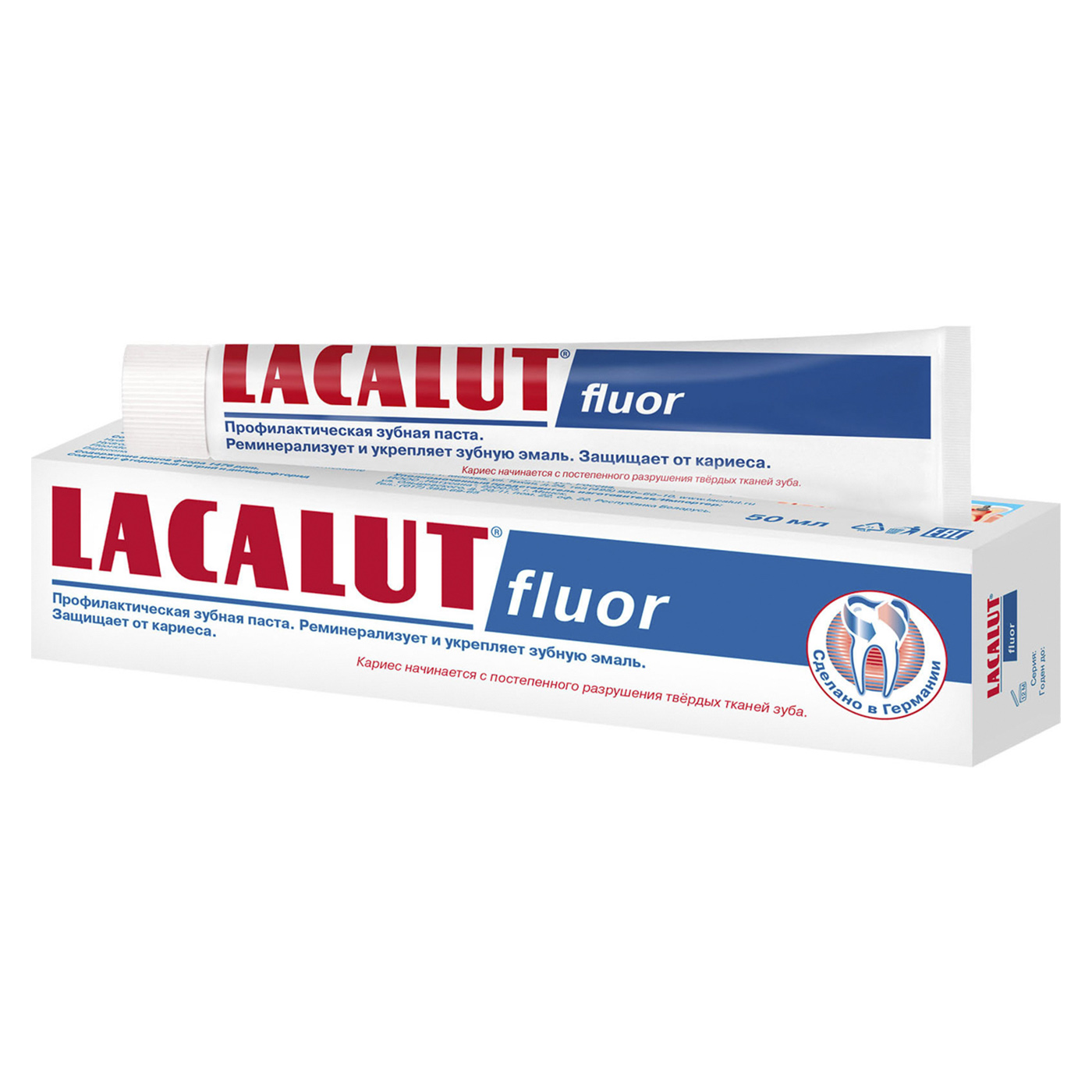Лакалют Зубная паста флуор 50 мл (Lacalut, Зубные пасты) фото 0
