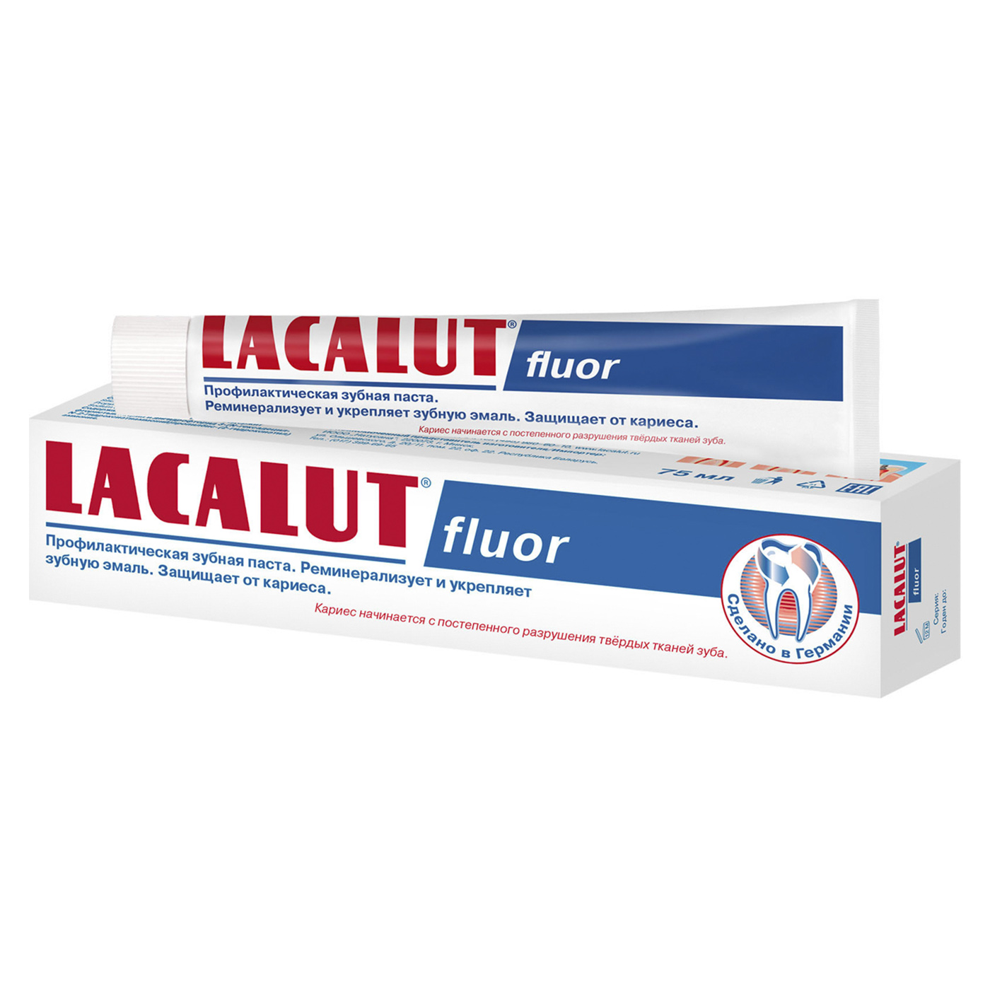 Лакалют Профилактическая зубная паста Fluor, 75 мл (Lacalut, Зубные пасты) фото 0