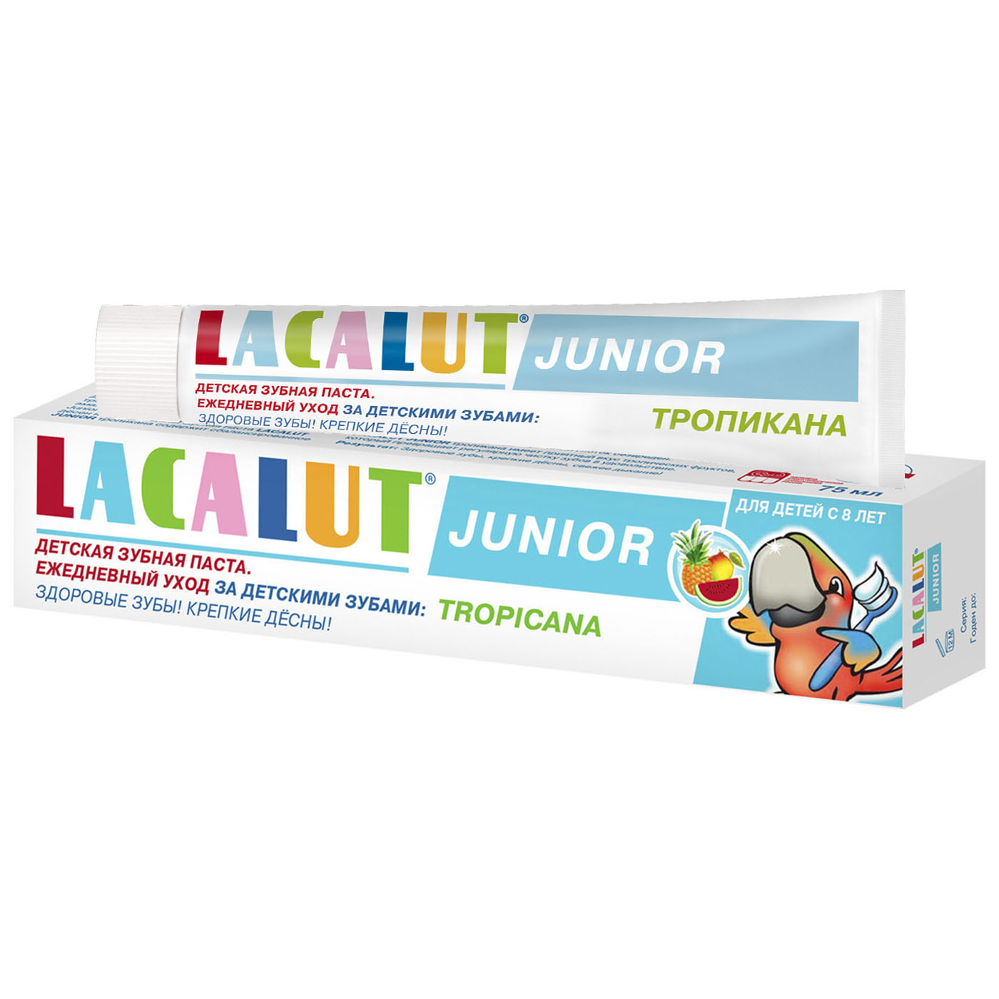 Лакалют Зубная пастаt Джуниор Тропикана 8+, 75 мл (Lacalut, Зубные пасты) фото 0