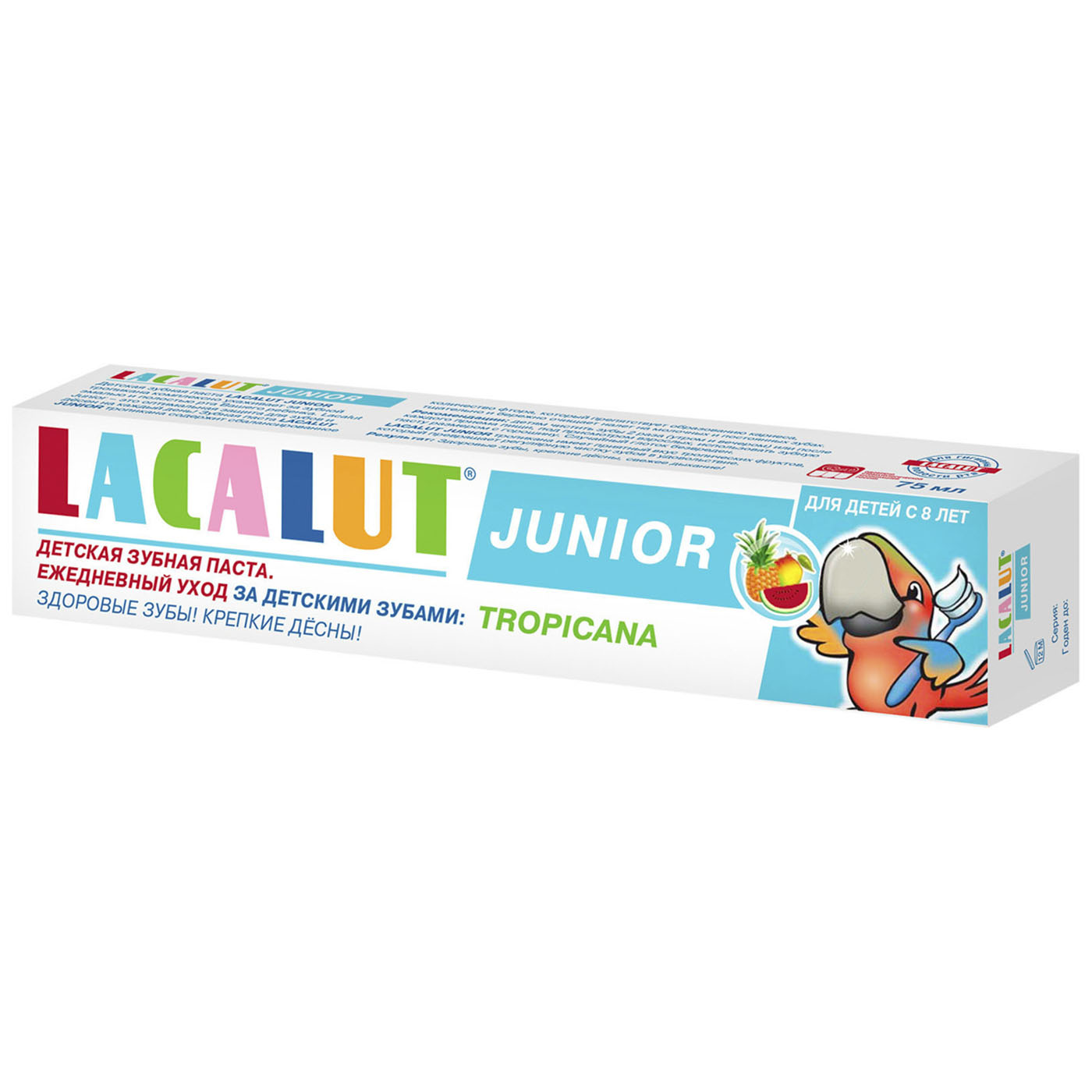 Лакалют Зубная пастаt Джуниор Тропикана 8+, 75 мл (Lacalut, Зубные пасты) фото 1