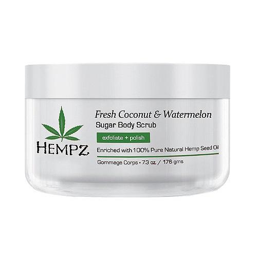 Hempz Скраб для тела Coconut & Watermelon Sugar Body Scrub, 176 гр (Hempz, Кокос и арбуз) скраб для тела hempz pomegranate 176 гр