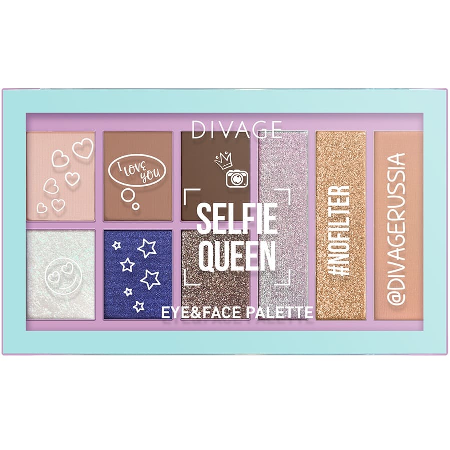 Divage Мультифункциональная палетка для лица Selfie Queen (Divage, Лицо) мультифункциональная палетка для лиц divage holly holidays 12 г