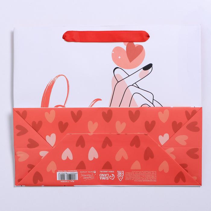  Пакет ламинированный «Люблю» ML 23 × 27 × 11,5 см (Подарочная упаковка, Пакеты) фото 2