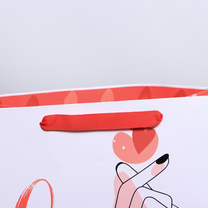  Пакет ламинированный «Люблю» ML 23 × 27 × 11,5 см (Подарочная упаковка, Пакеты) фото 3