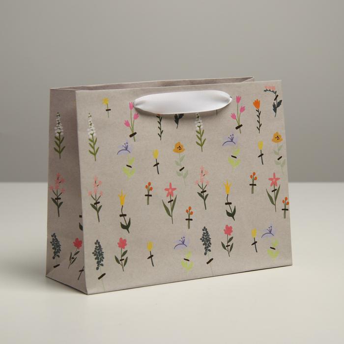  Пакет крафтовый «Для тебя» 22 × 17,5 × 8 см (Подарочная упаковка, Пакеты) фото 2