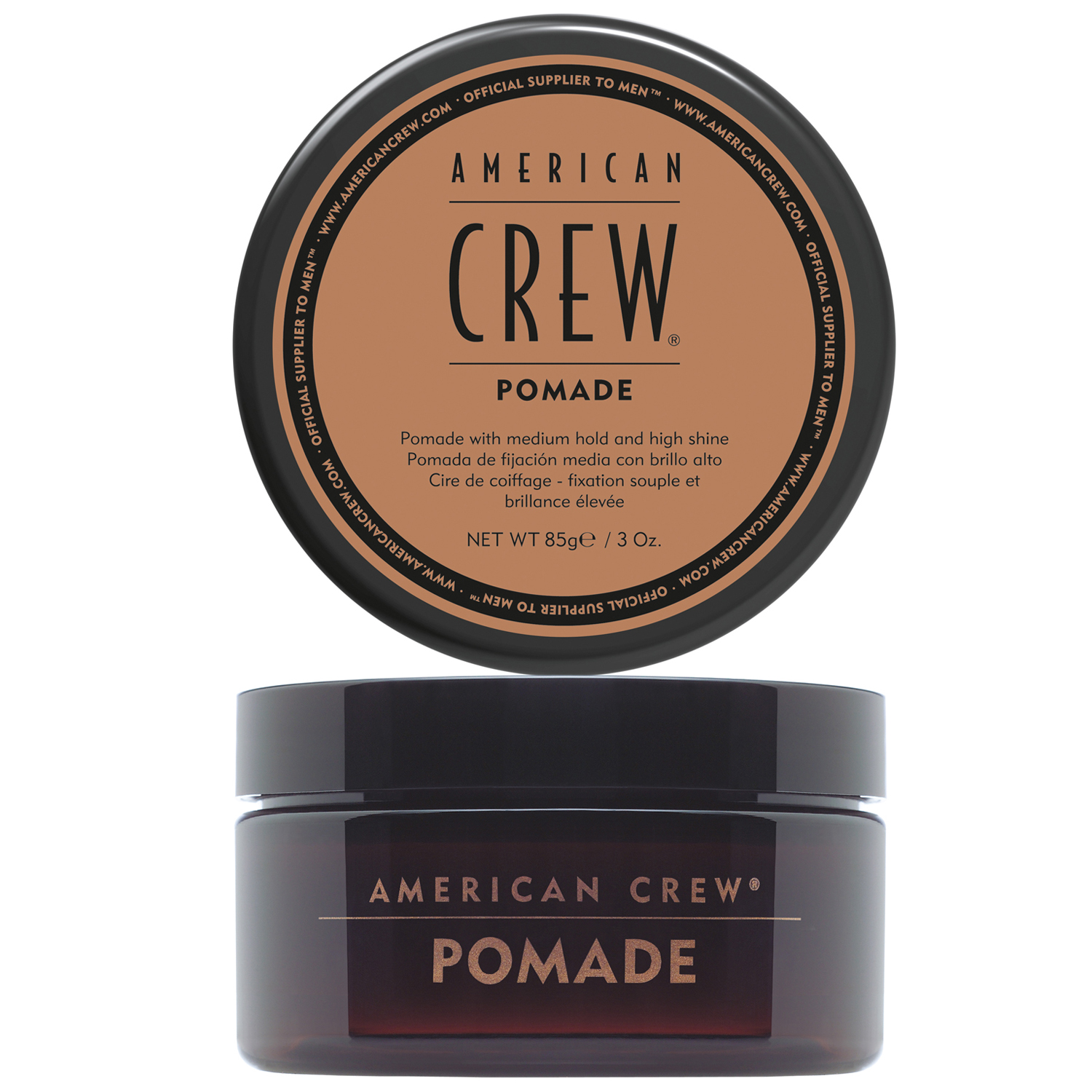 American Crew Помада для укладки волос средней фиксации Pomade, 85 мл (American Crew, Styling) american crew моделирующая глина для укладки волос сильной фиксации 85 г american crew styling