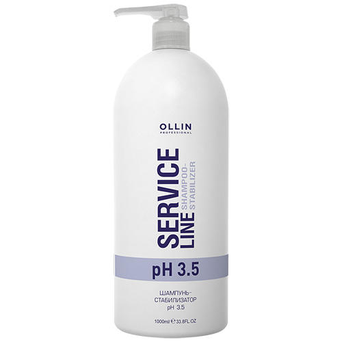 Ollin Professional Шампунь-стабилизатор рН 3.5, 1000 мл (Ollin Professional, Service Line) бессульфатный шампунь jurassic spa для поврежденных волос после окрашивания и химической завивки 270 мл