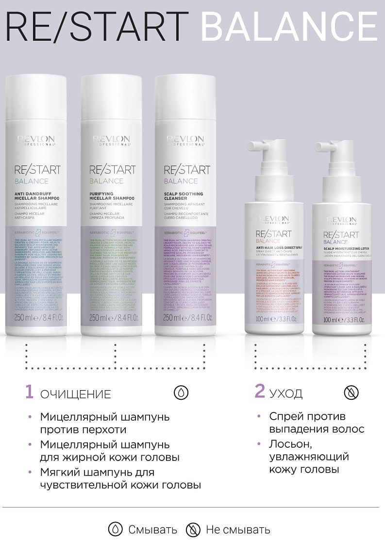 Ревлон Профессионал Мицеллярный шампунь для жирной кожи, 250 мл (Revlon Professional, Restart) Ревлон Профессионал Мицеллярный шампунь для жирной кожи, 250 мл (Revlon Professional, Restart) фото 5