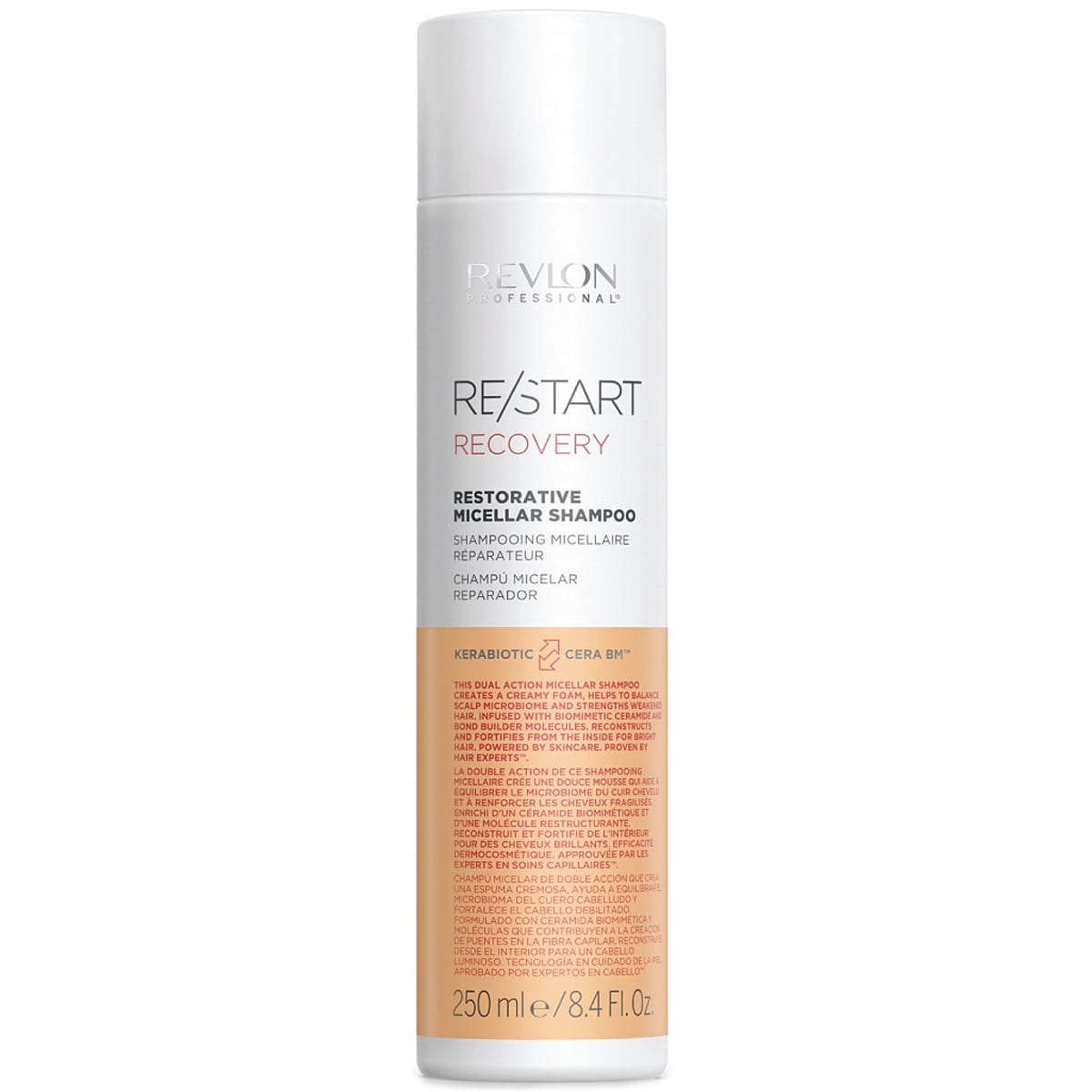 Revlon Professional Restorative Micellar Shampoo Мицеллярный шампунь для поврежденных волос, 250 мл (Revlon Professional, Restart) revlon professional шампунь restart balance purifying micellar shampoo для жирной кожи 250 мл