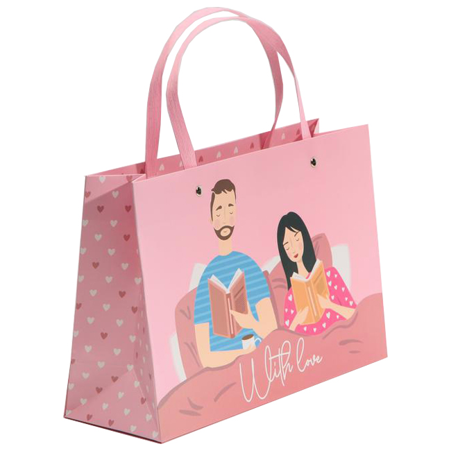  Пакет подарочный «С любовью» 30 × 20 × 10 см (Подарочная упаковка, Пакеты) фото 1