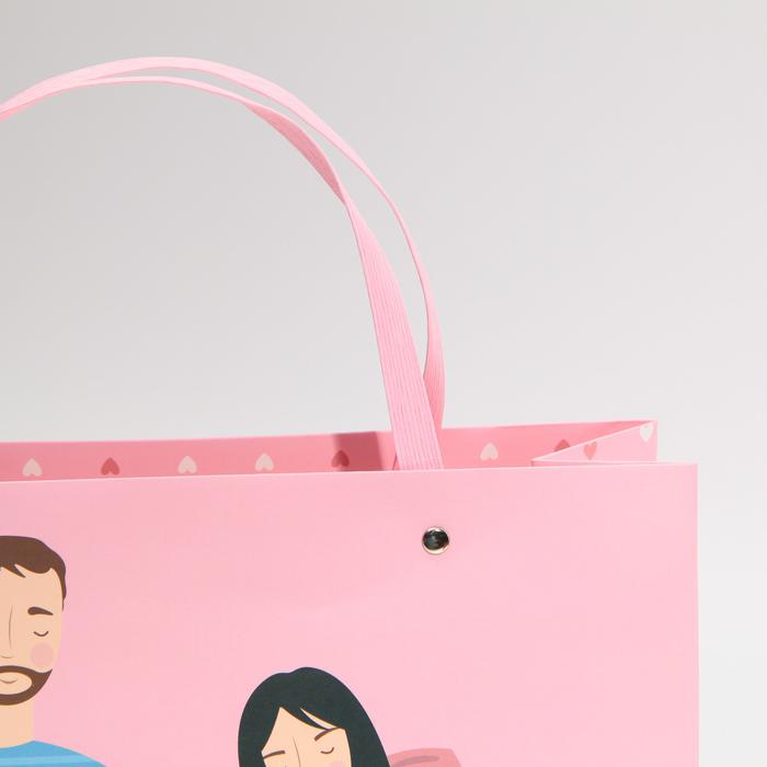  Пакет подарочный «С любовью» 30 × 20 × 10 см (Подарочная упаковка, Пакеты) фото 3