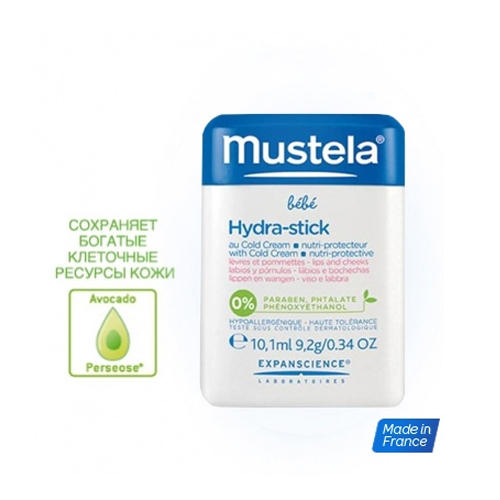 Мустела Карандаш для губ и лица с кольд-кремом 10,1 мл (Mustela, Bebe - защита кожи) фото 3