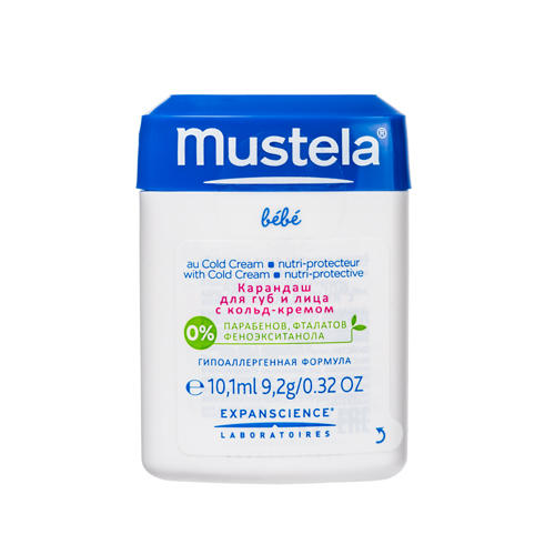 Мустела Карандаш для губ и лица с кольд-кремом 10,1 мл (Mustela, Bebe - защита кожи) фото 0