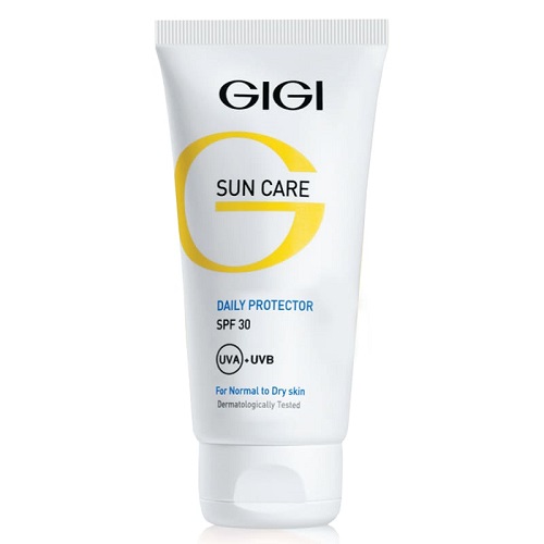 GiGi Солнцезащитный крем с защитой днк Daily Protector For Normal To Dry Skin SPF30, 75 мл. фото
