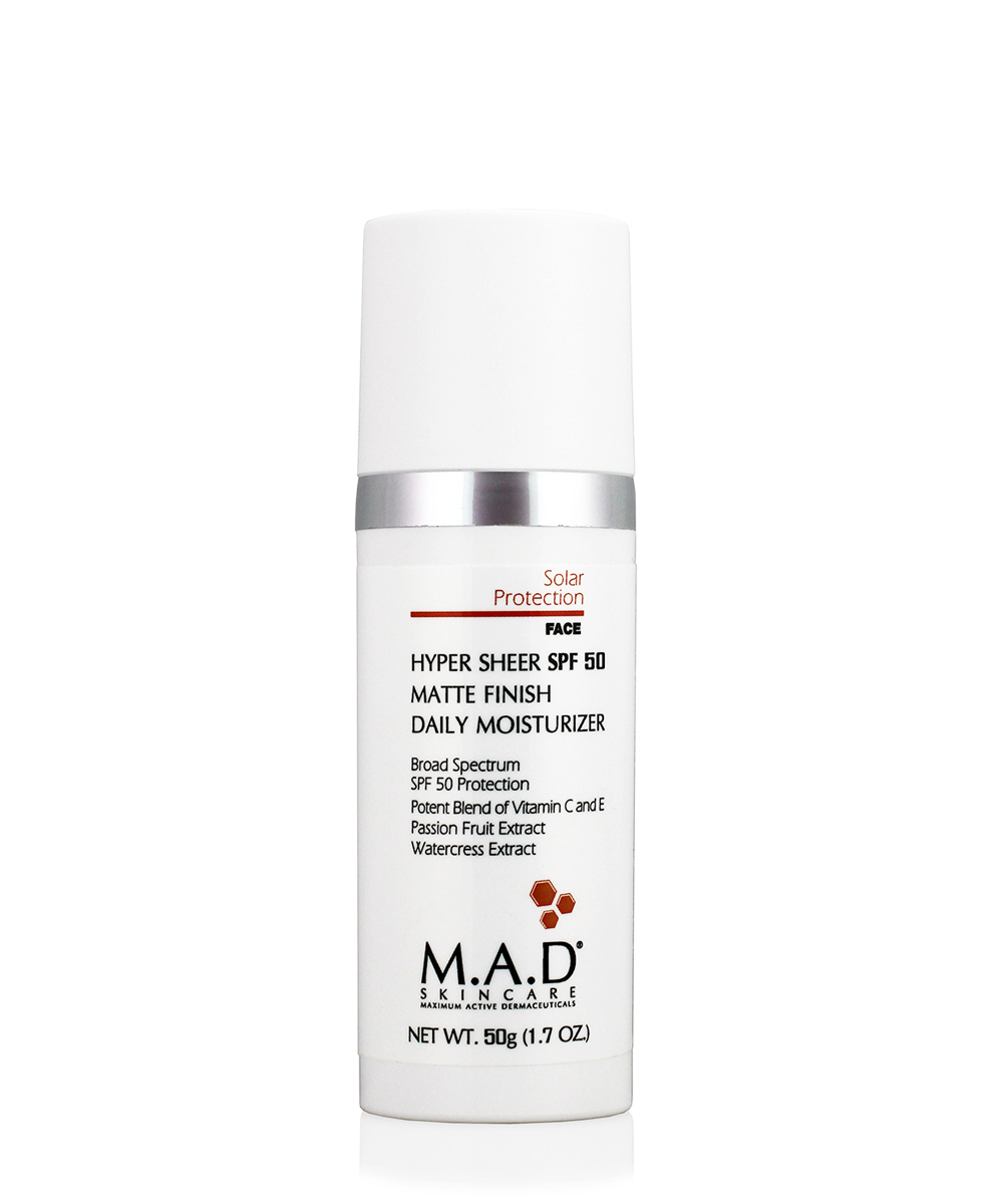 Мад Увлажняющий и матирующий крем-основа под макияж с защитой spf 50, 50 гр (M.A.D., Sun Protection) фото 0