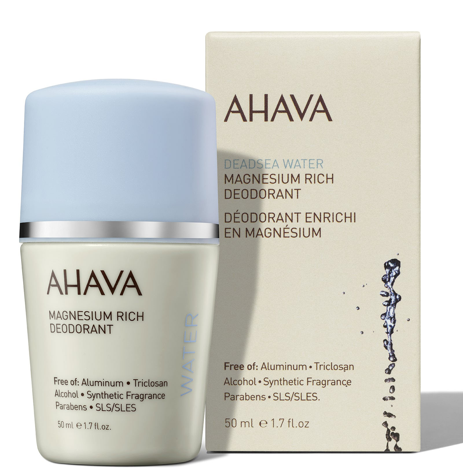 Ahava Шариковый дезодорант богатый магнием для женщин, 50 мл (Ahava, Deadsea water) дезодоранты ahava deadsea water дезодорант богатый магнием шариковый для женщин