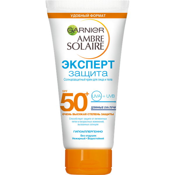 Гарньер Водостойкий солнцезащитный крем Ambre Solaire, Эксперт Защита, SPF 50+, 50 мл (Garnier, Amber solaire) фото 0