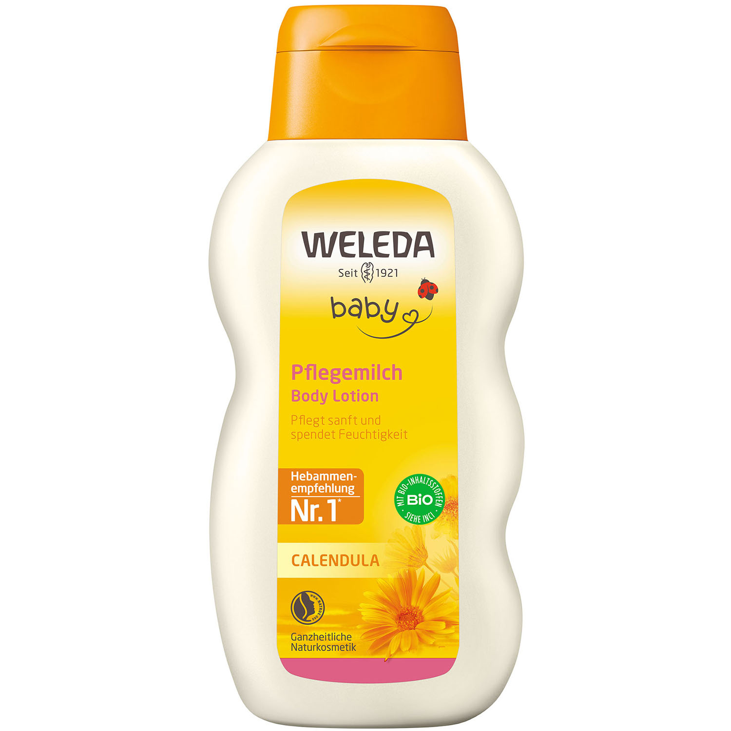 Weleda Молочко с календулой 200 мл (Weleda, Детская серия с календулой) weleda детское купание с календулой 200 мл