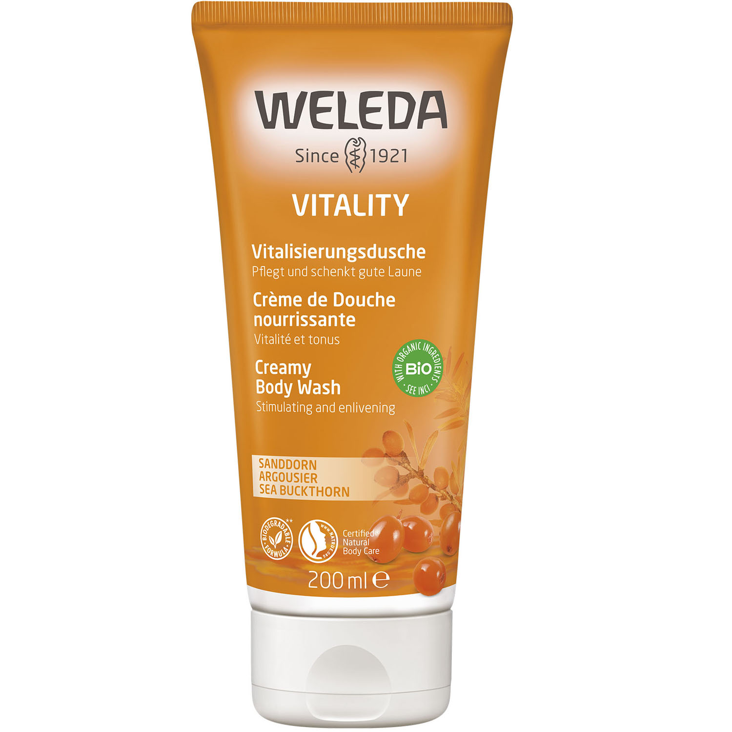 weleda облепиховый тонизирующий гель для душа 200 мл weleda облепиховая линия Weleda Облепиховый тонизирующий гель для душа, 200 мл (Weleda, Облепиховая линия)