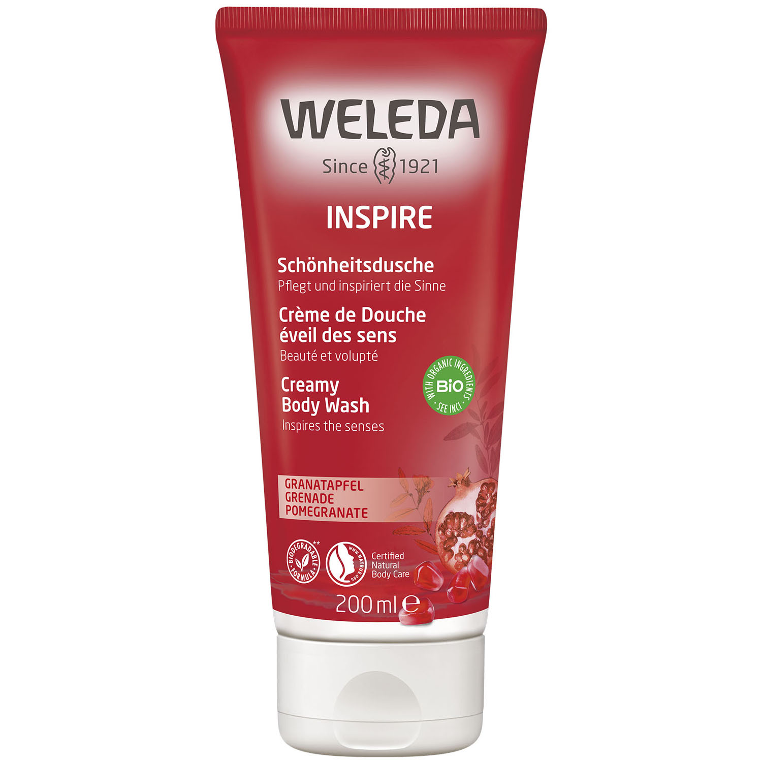 weleda облепиховый тонизирующий гель для душа 200 мл weleda облепиховая линия Weleda Гранатовый гель для душа, 200 мл (Weleda, Гранатовая линия)