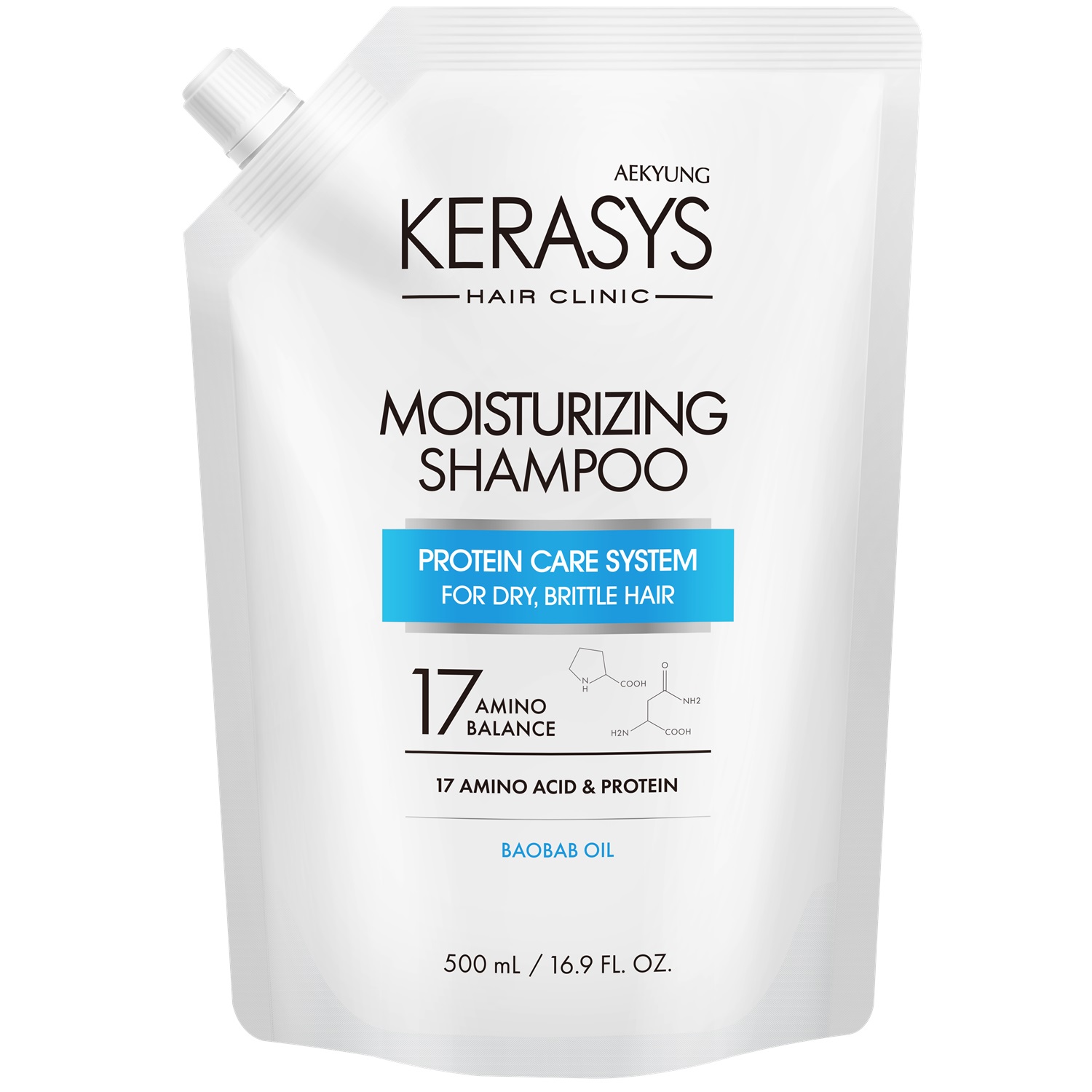 цена Kerasys Шампунь для волос увлажняющий, запасной блок 500 мл (Kerasys, Hair Clinic)