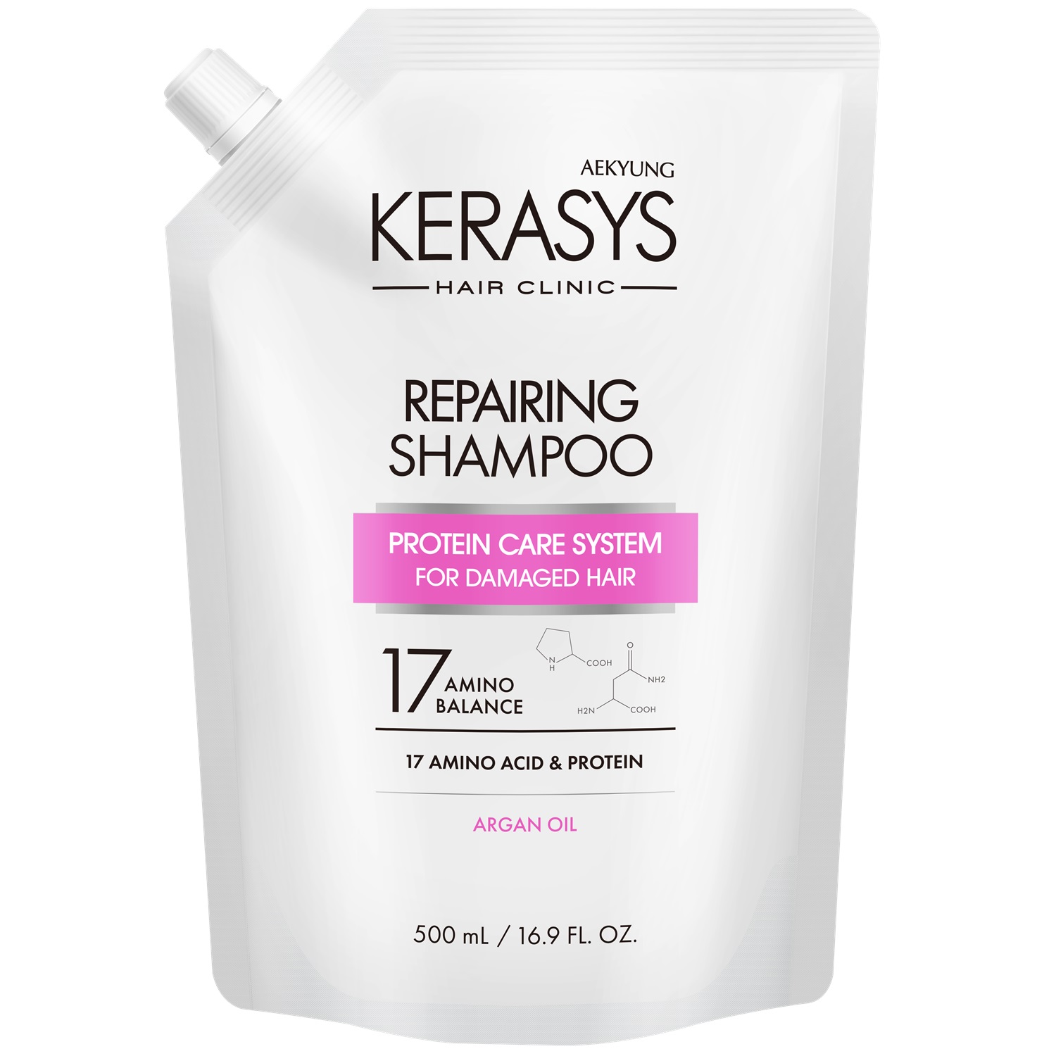 Kerasys Шампунь для волос восстанавливающий, запасной блок 500 мл (Kerasys, Hair Clinic) шампунь для волос kerasys восстанавливающий для поврежденных волос запасной блок 500 мл