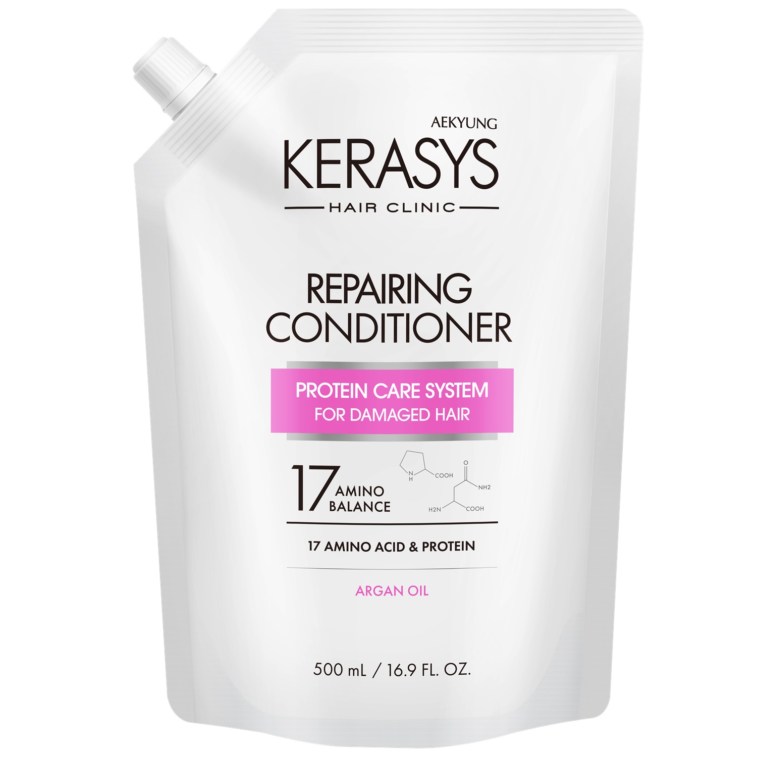 Kerasys Кондиционер для волос восстанавливающий, запасной блок 500 мл (Kerasys, Hair Clinic) kerasys шампунь для волос shampoo damage clinic восстанавливающий 500 мл запасной блок