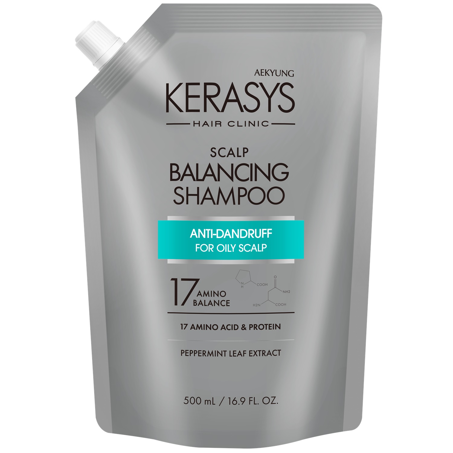 Kerasys Шампунь против перхоти для жирной кожи головы Balancing запасной блок, 500 мл (Kerasys, Scalp Care)