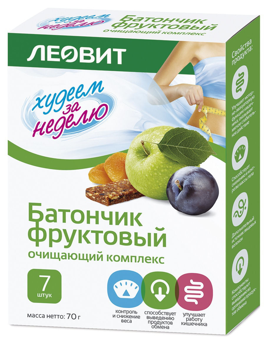 Леовит Батончик фруктовый для похудения 