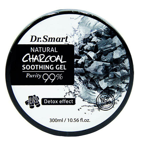 Доктор Смарт Гель для лица и тела с древесным углем Детокс Natural Charcoal Soothing Gel 99%, 300 мл (Dr. Smart, Dr. Smart) фото 0
