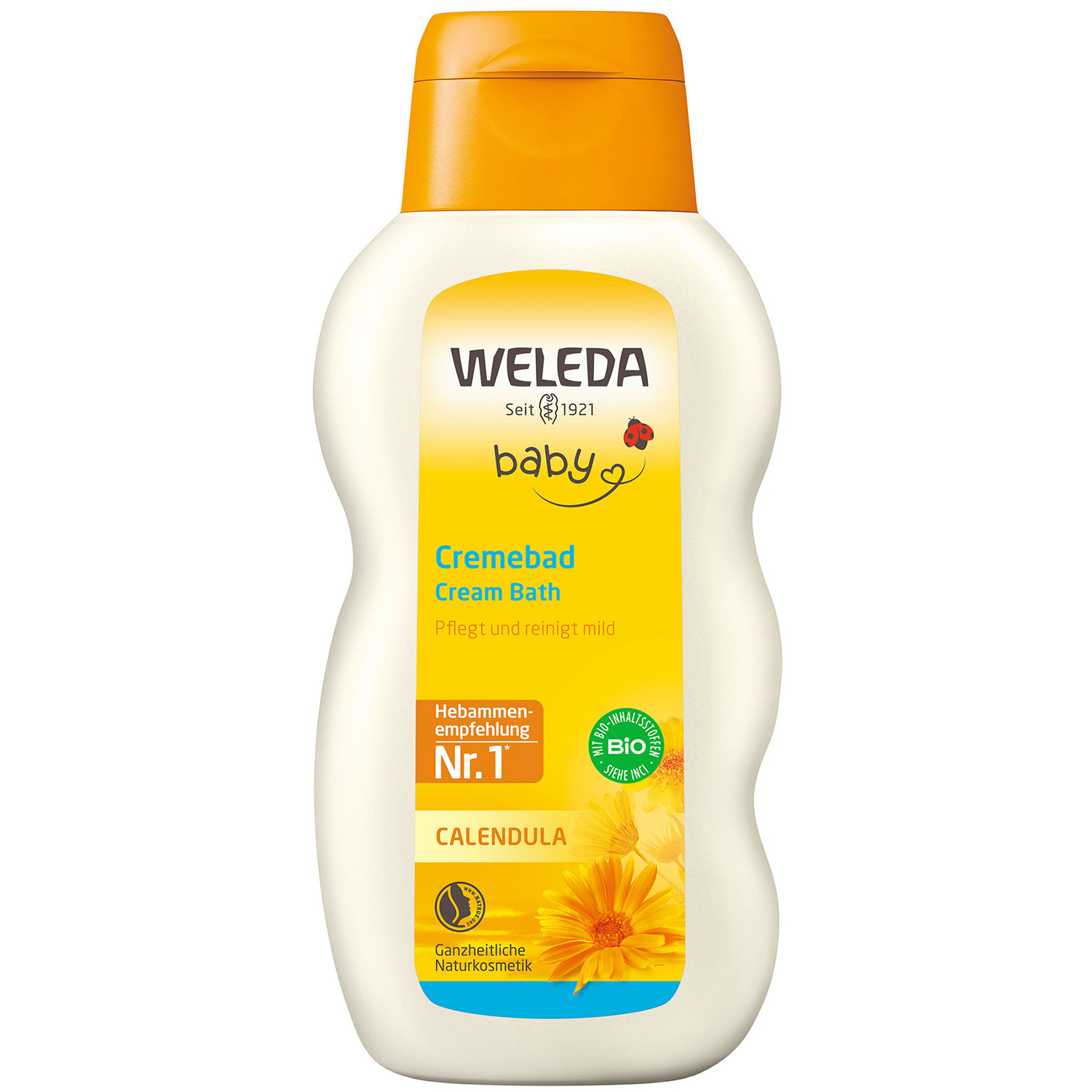 Weleda Молочко для купания с календулой 200 мл (Weleda, Детская серия с календулой) weleda масло с календулой для младенцев 200 мл weleda детская серия с календулой