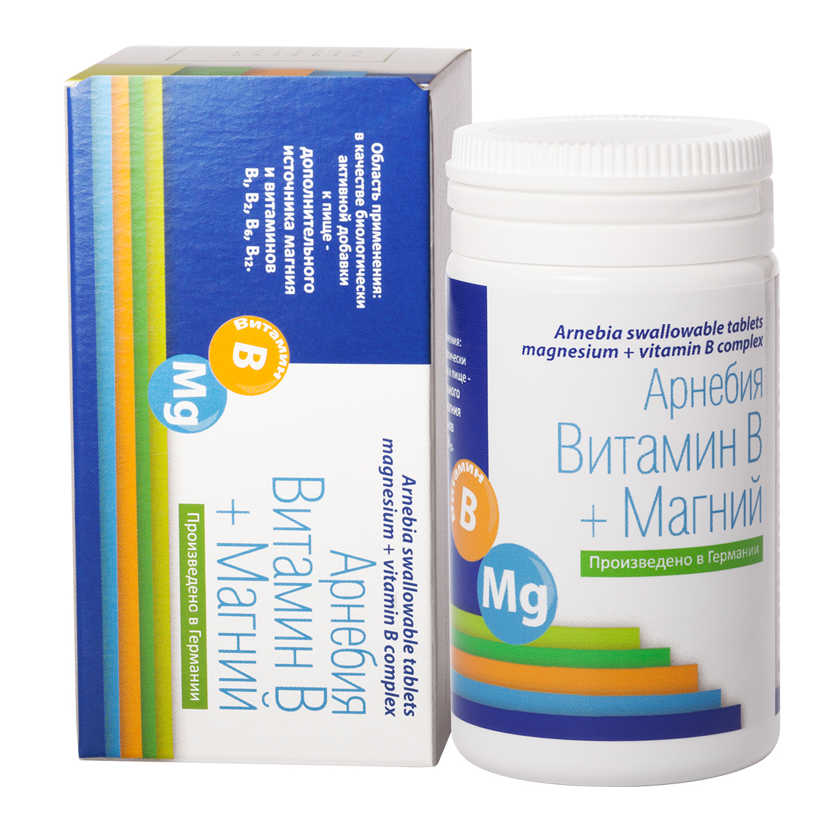 Арнебия Витамин В + магний таблетки 60 штук (Arnebia, БАДы) фото 0
