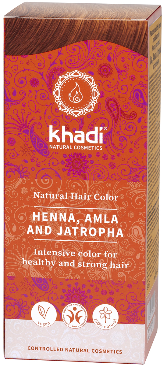 Кхади Растительная краска для волос «хна, амла и ятрофа» 100 г (Khadi, Для волос) фото 0