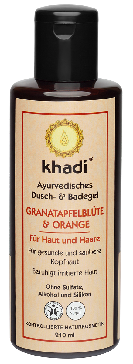 

Khadi Шампунь-гель для душа и ванны «цветки граната-апельсин» 210 мл (Khadi, Для волос), Для волос