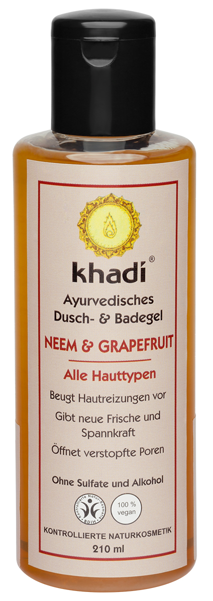 

Khadi Гель для душа и ванны «ниим - грейпфрут» 210 мл (Khadi, Для тела), Для тела