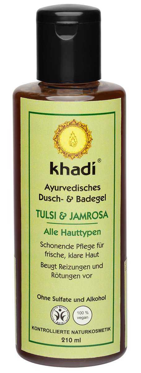 

Khadi Гель для душа и ванны «тулси - джамроза» 210 мл (Khadi, Для тела), Для тела
